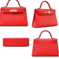 HERMES Kelly 20 Mini Rouge