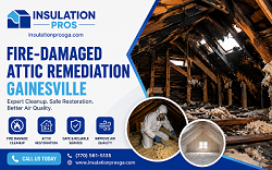 Fire-damaged attic remediation Gainesville 1