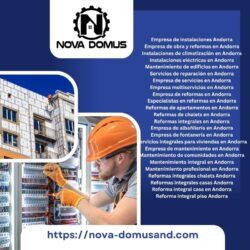 Empresa de instalaciones Andorra Empresa de obra y reformas en Andorra Instalaciones de climatización en Andorra Instalaciones eléctricas en Andorra Mantenimiento de edificios en Andorra Servicios