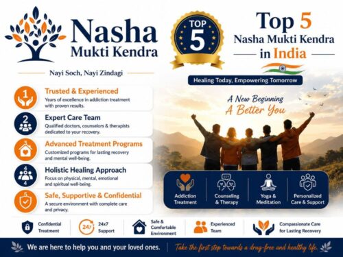 Top 5 Nasha Mukti Kendra in India Top 5 Nasha Mukti Kendra in India