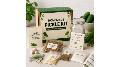 Make Delicious Pickles At Home With A Homemade Pickle Kit (1) Make Delicious Pickles At Home With A Homemade Pickle Kit (1)