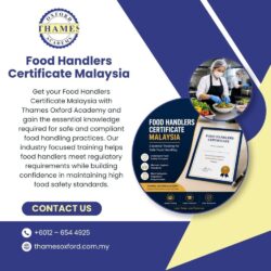 Food Handlers Certificate Malaysia at Thames Oxford Academy