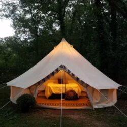 Riverside tent camping