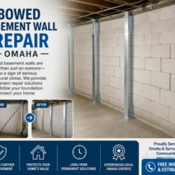 Bowed basement wall repair omaha (1)