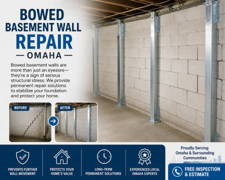Bowed basement wall repair omaha (1) Bowed basement wall repair omaha (1)