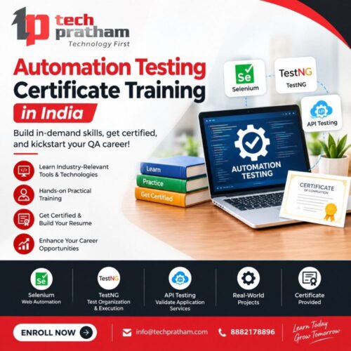 Automation testing certificate training in india Automation testing certificate training in india