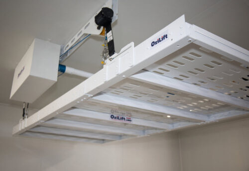 Ozilift-Motorised-overhead-garage-storage Ozilift-Motorised-overhead-garage-storage