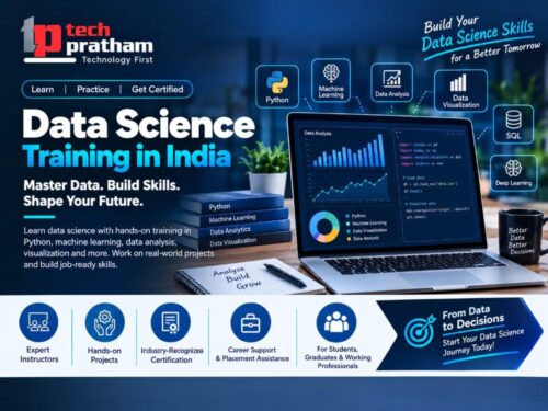 Data Science Training in India – Practical Training in Python, Machine Learning, Data Analysis, Data Visualization, SQL and Deep Learning by TechPratham. Data Science Training in India – Practical Training in Python, Machine Learning, Data Analysis, Data Visualization, SQL and Deep Learning by TechPratham.