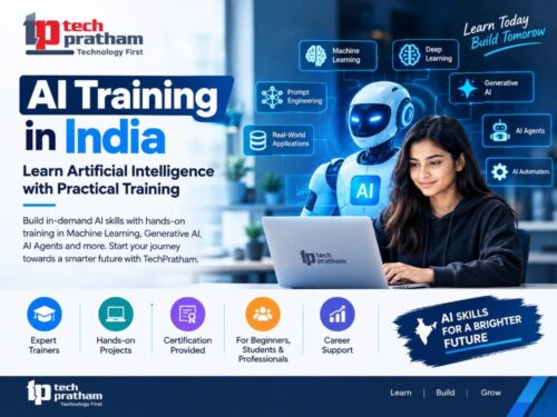 AI Training in India – Practical Artificial Intelligence Training in Machine Learning, Generative AI, AI Agents and Automation by TechPratham AI Training in India – Practical Artificial Intelligence Training in Machine Learning, Generative AI, AI Agents and Automation by TechPratham