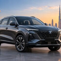 Graphite SUV at Sunset Skyline-250kb