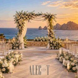 Golden Seaside Wedding at Sunset