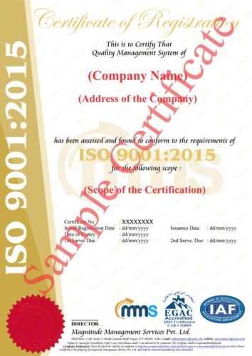 ISO 9001 Certification ISO 9001 Certification